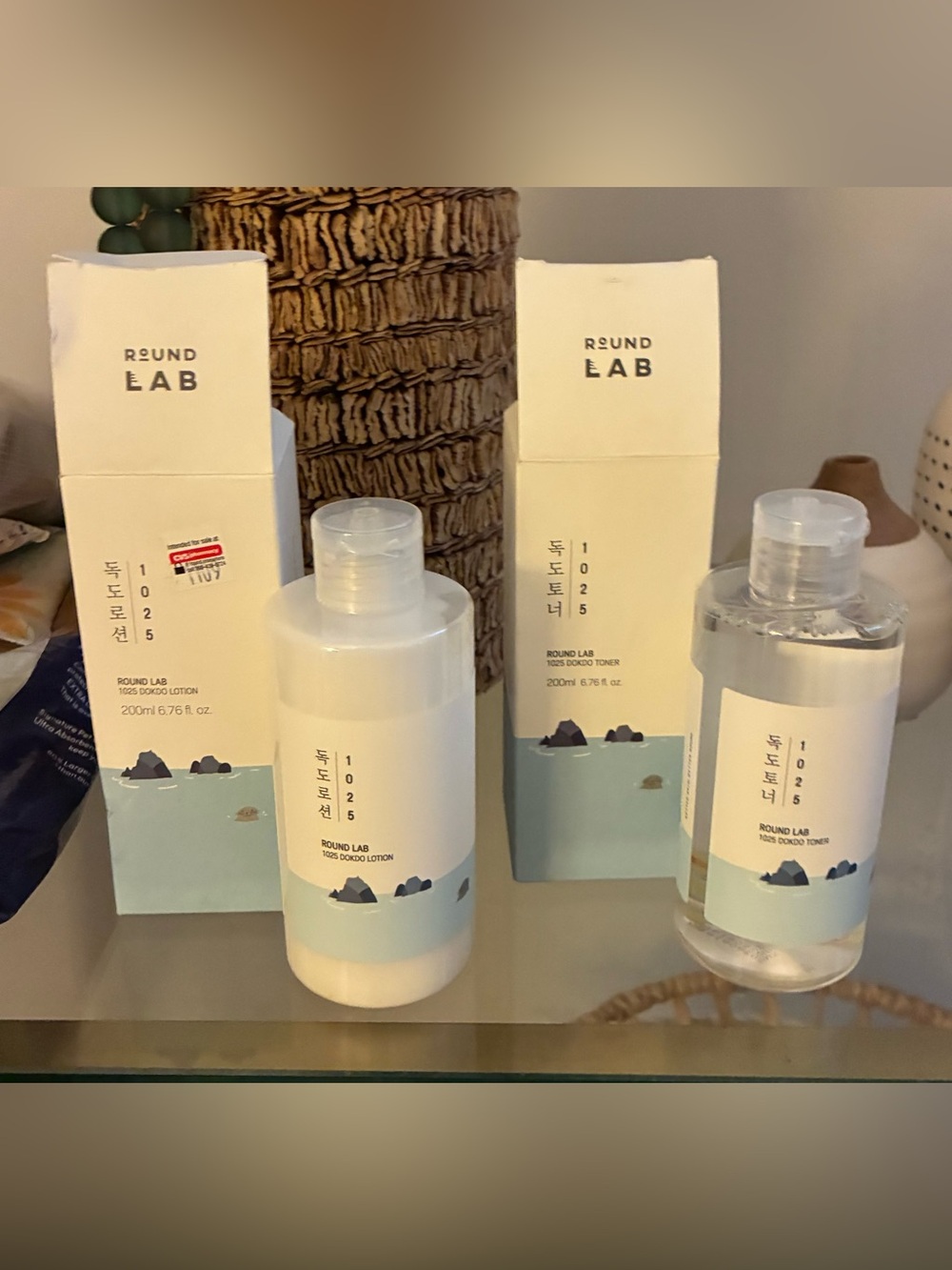 Round Lab 1025 Dokdo Toner & Lotion Bundle 200ml Each New Opened for Photost